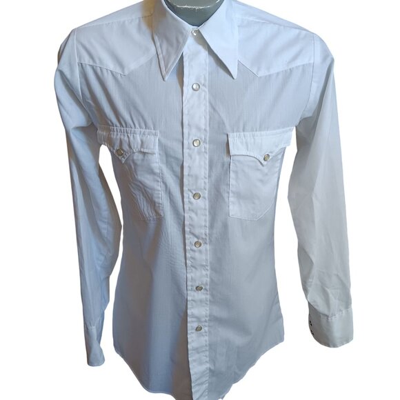 Small Vintage H Bar C California Ranchwear Mens Ice Cream Western Shirt 14 33 - Picture 2 of 6